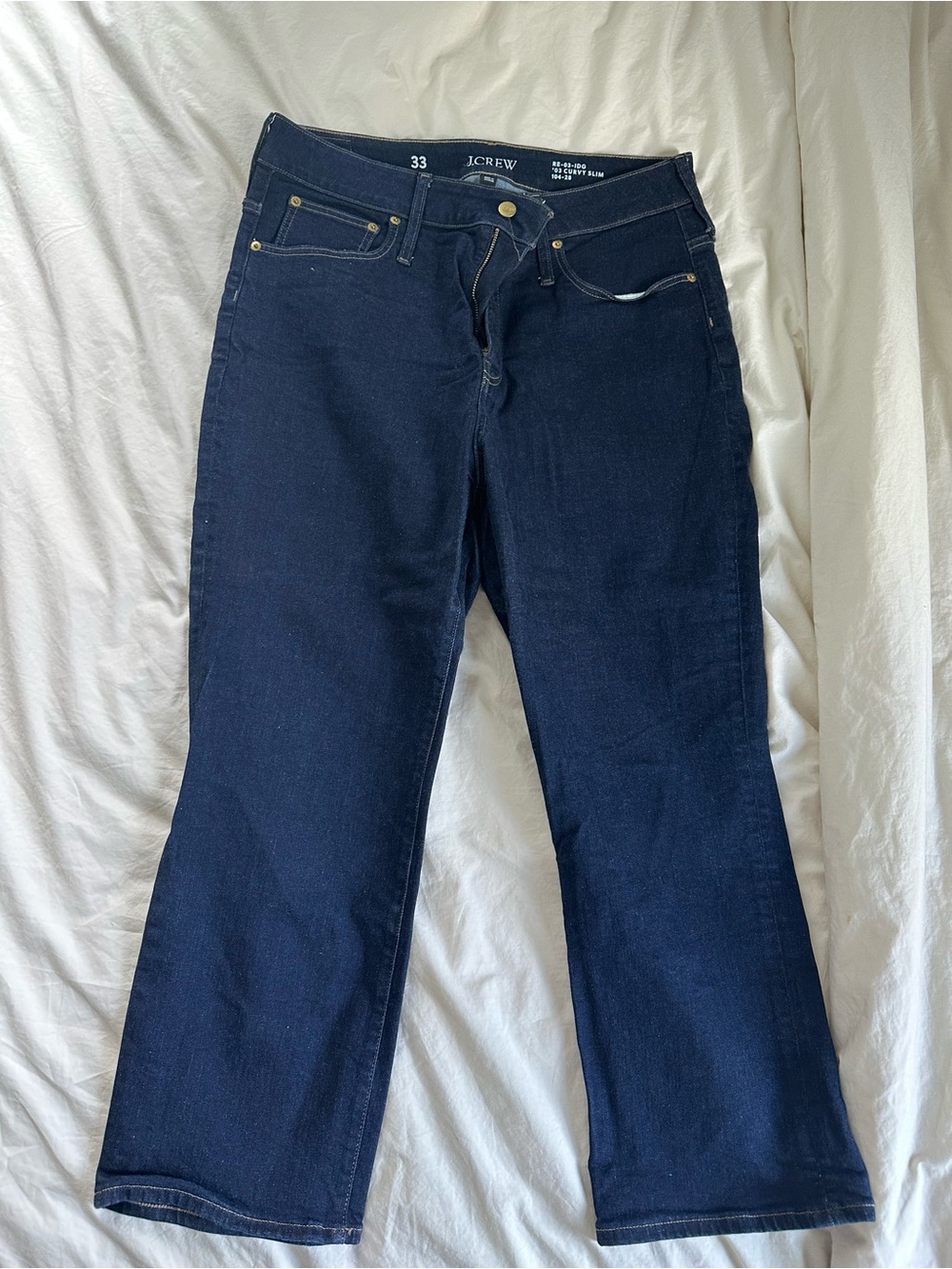J. Crew Navy Straight-Leg Jeans